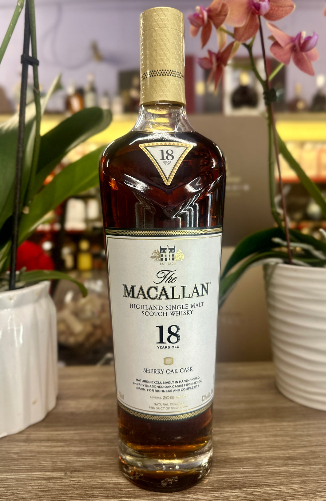 Macallan 18 Year Old Sherry Oak Single Malt Scotch, 2024 vintage