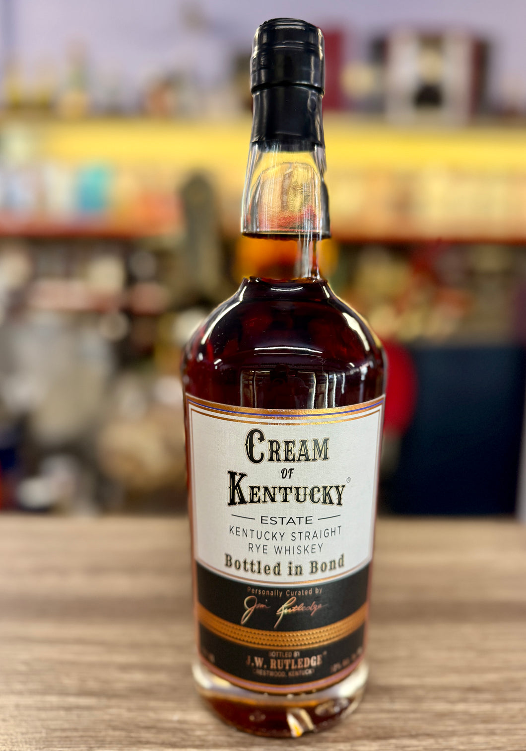 J.W. Rutledge Cream of Kentucky Bottle in Bond Straight Rye