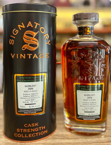 Signatory Vintage Cask Strength Collection Glenlivet 15 Year Old Single Malt Scotch, 2006